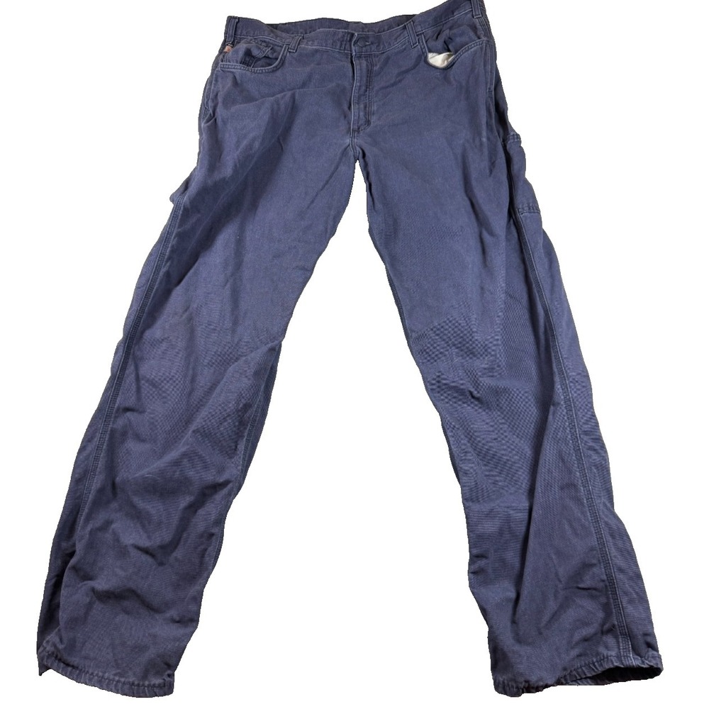 Carhartt FRB159 DNY Flame Resistant Work Pants 40x34 Navy Blue Original Fit